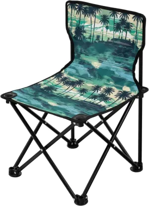 Portable Camping Chairs Leaves Palm Summer Lightweight Folding Chair for Camping, Beach, Picnic, Travel and Sports with Carry Bag 20849521