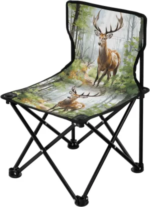 Portable Camping Folding Chairs Foldable Chair Small Deer 2 Lightweight Backpacking Outdoor Outside Fishing