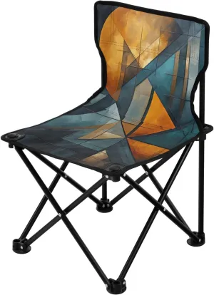 Portable Camping Folding Chairs Foldable Chair Small Geometric Abstract 5 Lightweight Backpacking Outdoor Outside Fishing