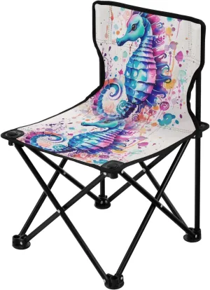 Portable Camping Folding Chairs Foldable Chair Small Sea Horse 1 Lightweight Backpacking Outdoor Outside Fishing