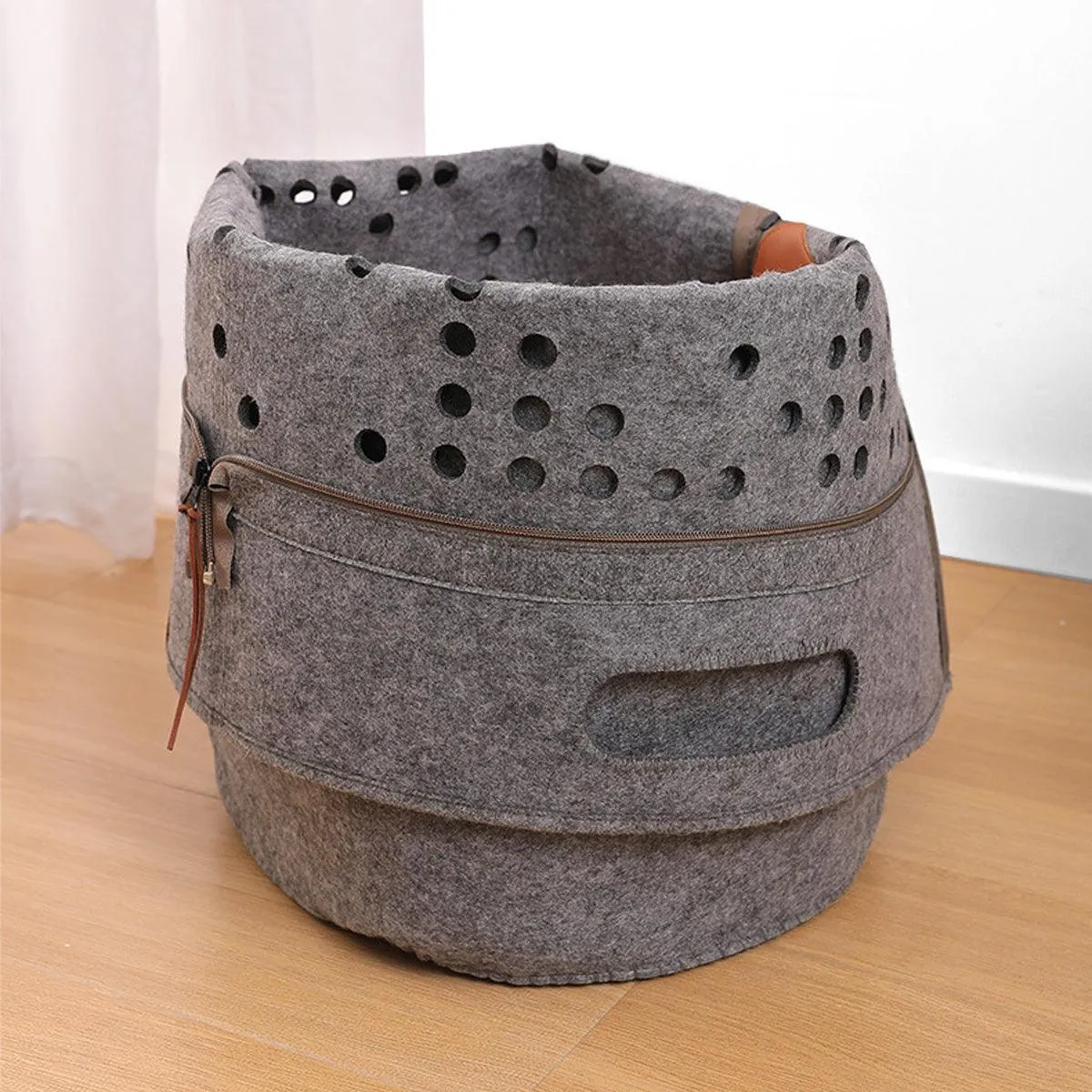 Portable Felt Cat Nest Soft Pet Bed Cat Cave for Cats and Small Pets Indoor Use
