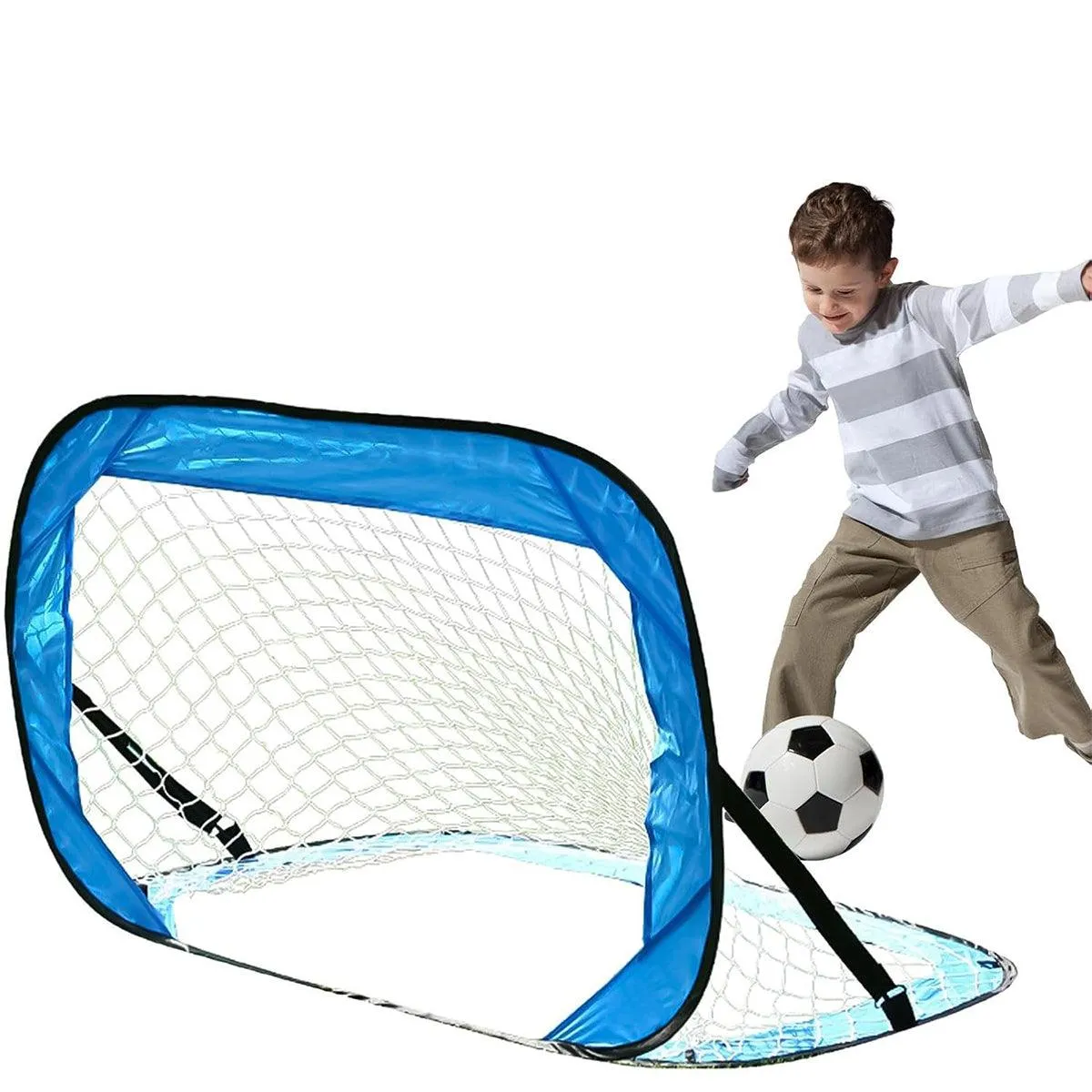 Portable Kids Soccer Goal Foldable Outdoor Football Net for Backyard Play