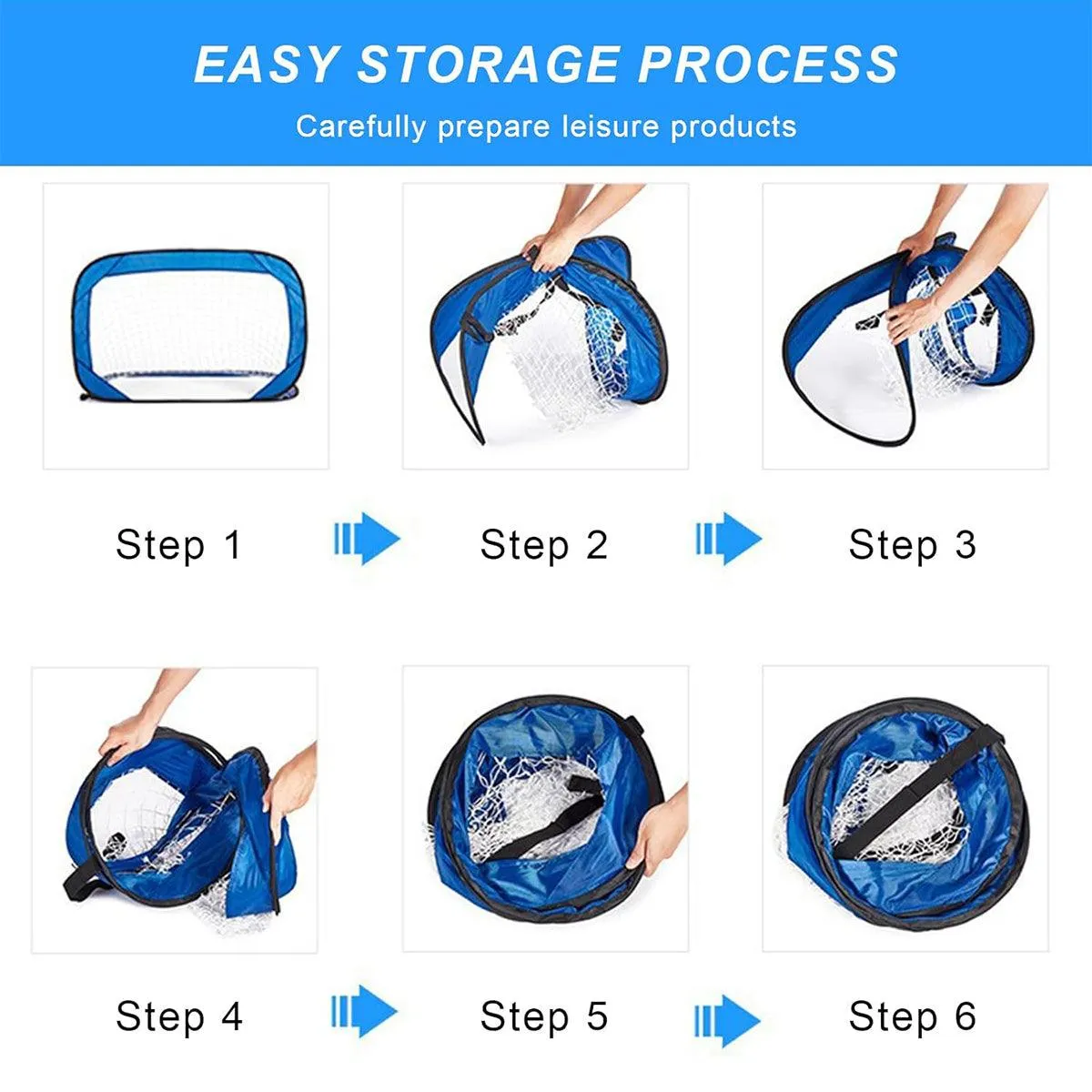 Portable Kids Soccer Goal Foldable Outdoor Football Net for Backyard Play
