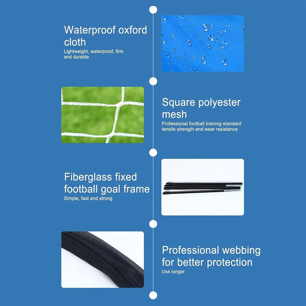 Portable Kids Soccer Goal Foldable Outdoor Football Net for Backyard Play