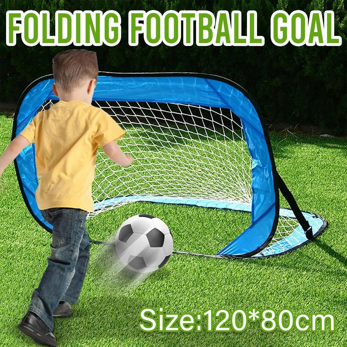 Portable Kids Soccer Goal Foldable Outdoor Football Net for Backyard Play