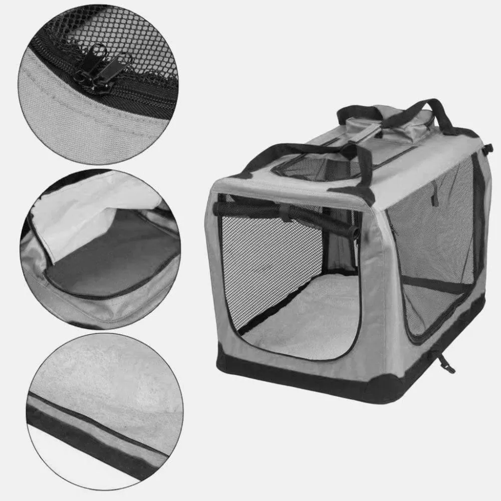 Portable Pet Carrier - M Size (Grey)