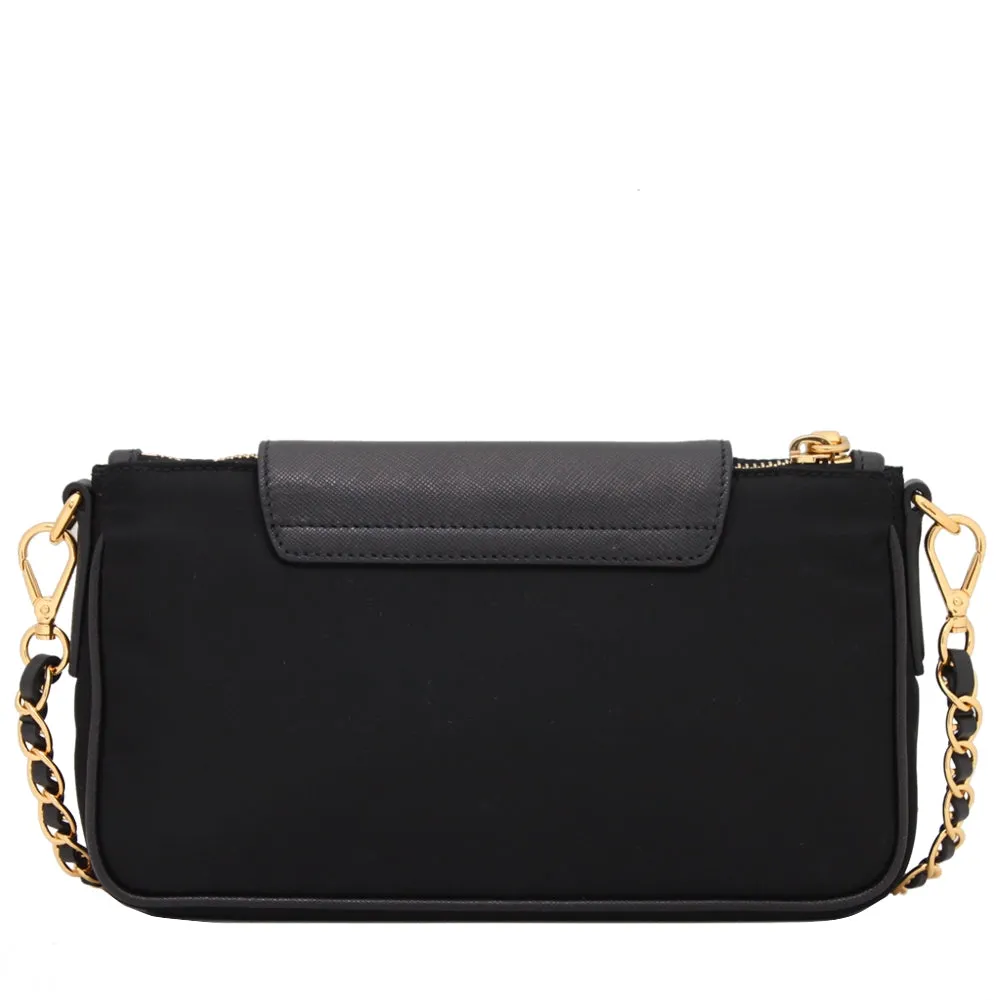 Prada BT0779 Tessuto Nylon Convertible Clutch Sling Bag- Corinto