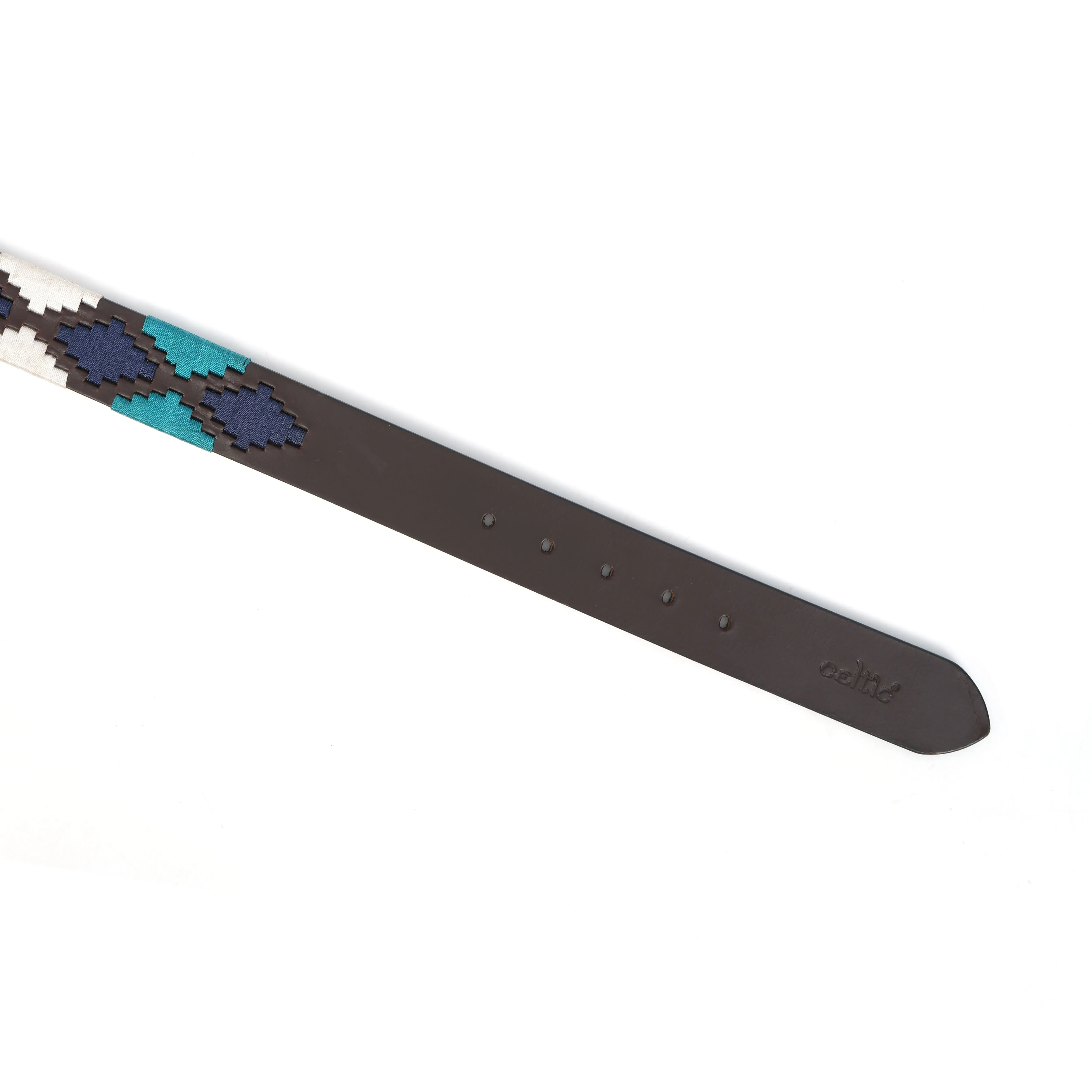 Premium Brown Leather Belt with Golden Buckle & Multi-Color Stitching.LB-874