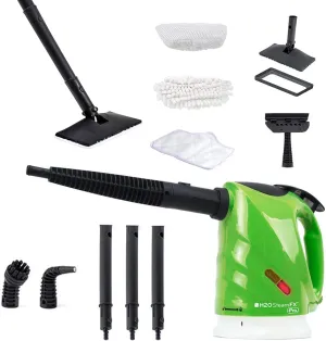Pro Handheld Steam Cleaner with 12 Accessories – Multipurpose Steam Mop for Floors, Carpets, Upholstery, and Outdoor Surfaces, Ideal for Deep Home and Patio Cleaning