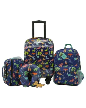 Professional-grade 4 Set Club Dinosaur System Wheel International shipping Travelers Kids 5 Spinner 360° with Pieces Luggage
