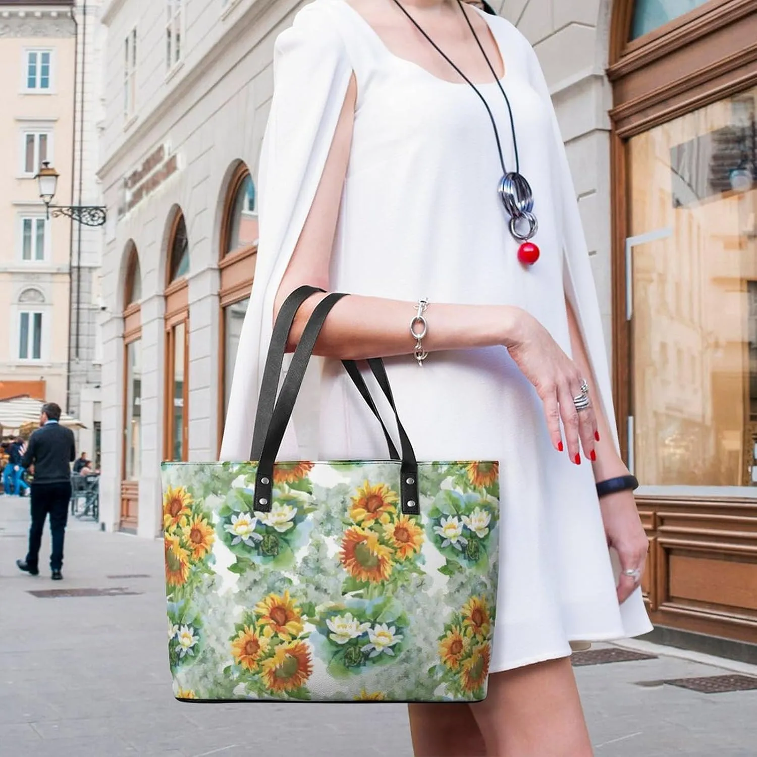 PU Leather Shoulder Bag for Women Beach Tote Bag Aesthetic Tote Bag Hippie Bag Clutch Bag