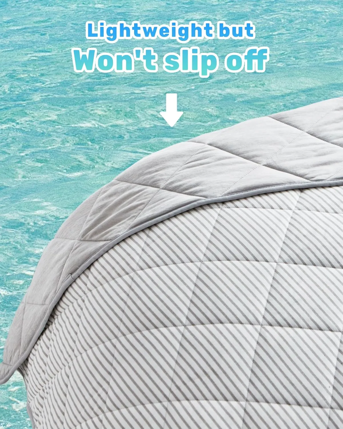puredown® Ice Cooling Throw Blanket - High Q-Max 0.48 Cool to The Touch, Soft Summer Printed Blanket for Hot Sleepers, All Season Lightweight Couch Throws, Grey, 50" x 70"