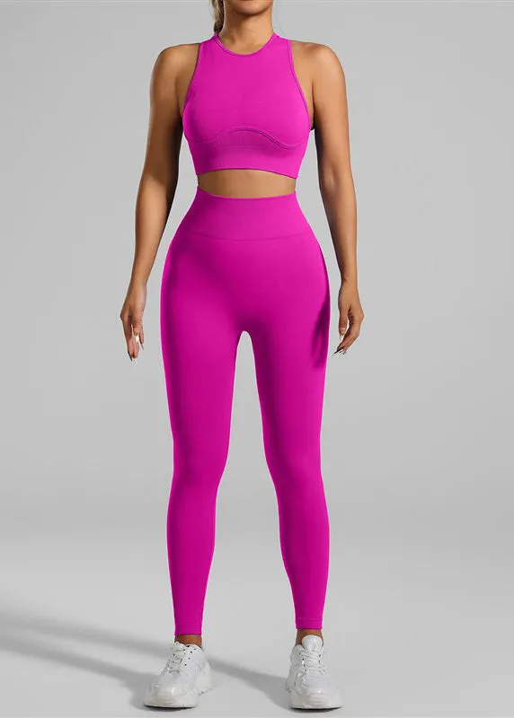 Push Up Royal Blue High Waist Sports Bra And Leggings Set Suit TH010
