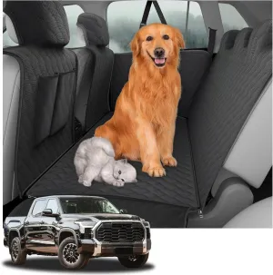 QianBao Compatible with Back Car Pet Dogs Seat Cover Protector Oxford Cloth Waterproof Scratch Proof Nonslip Rear Seat Cushion for Toyota Tundra 2021 2022 2023 2024 Black