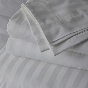 Queen Size Ash/Silver Striped Bed Sheet Set - 800 TC Egyptian Cotton Bedding - Upto 18 Inch Deep Pocket of Cotton Sheets - 6 Piece Premium Sheet Set Cotton