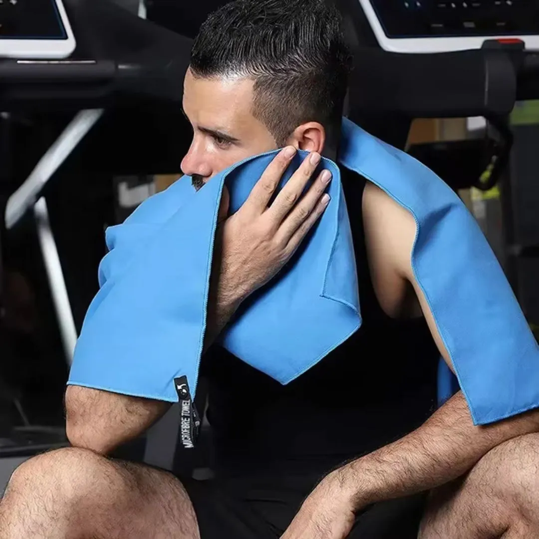 Quick-Dry Microfiber Gym Towel | Sports & Fitness Towel with Storage Bag