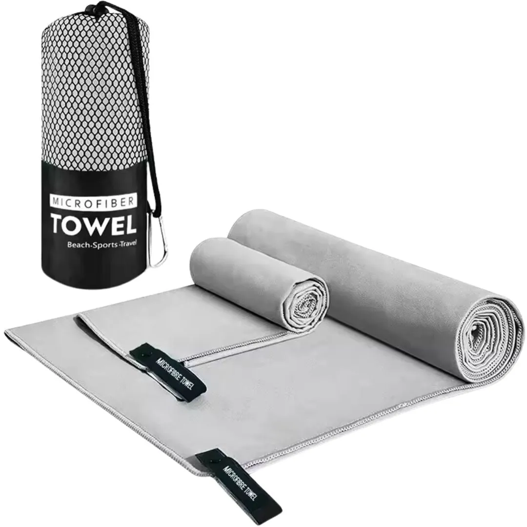 Quick-Dry Microfiber Gym Towel | Sports & Fitness Towel with Storage Bag