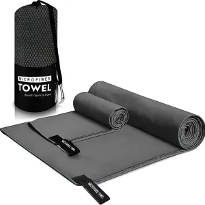Quick-Dry Microfiber Gym Towel | Sports & Fitness Towel with Storage Bag