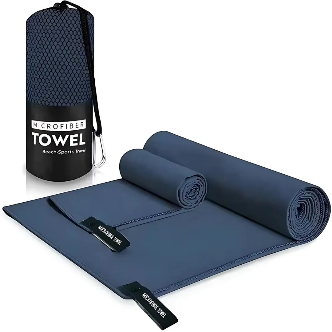 Quick-Dry Microfiber Gym Towel | Sports & Fitness Towel with Storage Bag