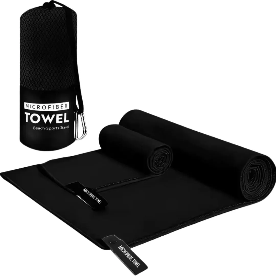 Quick-Dry Microfiber Gym Towel | Sports & Fitness Towel with Storage Bag
