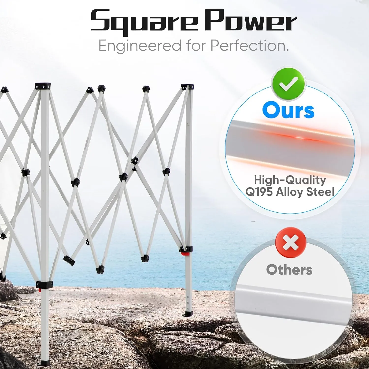 Quictent 10x10 Pop Up Canopy Tent, Instant Setup Gazebo for 1 Person, Portable & Compact, Waterproof & UV Protection, Ideal for Camping, Beach, Parties, and Outdoor Events
