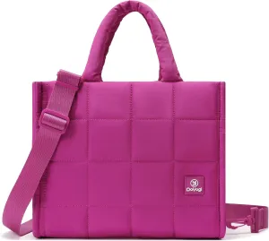 Quilted Crossbody Bags for Women - Small Tote Shoulder Puffer Weekender Overnight Handbag Organizer