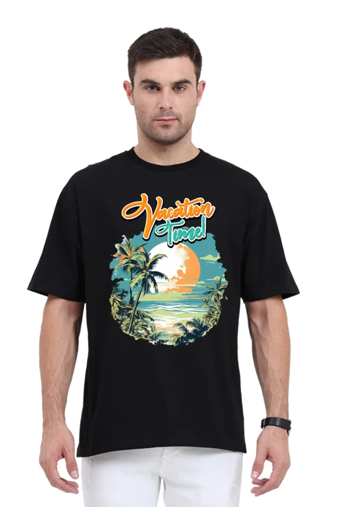 "Vacation Time!" Men’s Oversized Classic T-Shirt