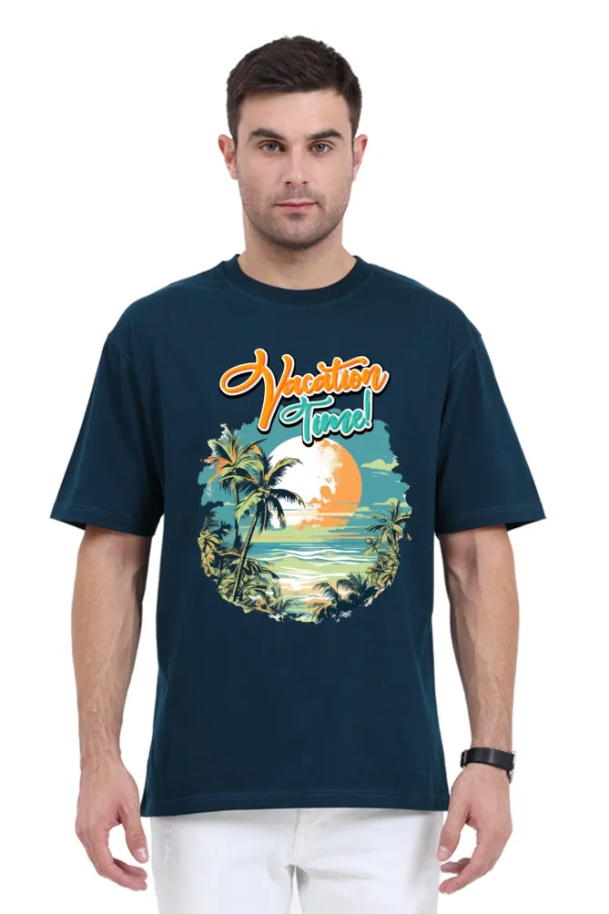 "Vacation Time!" Men’s Oversized Classic T-Shirt