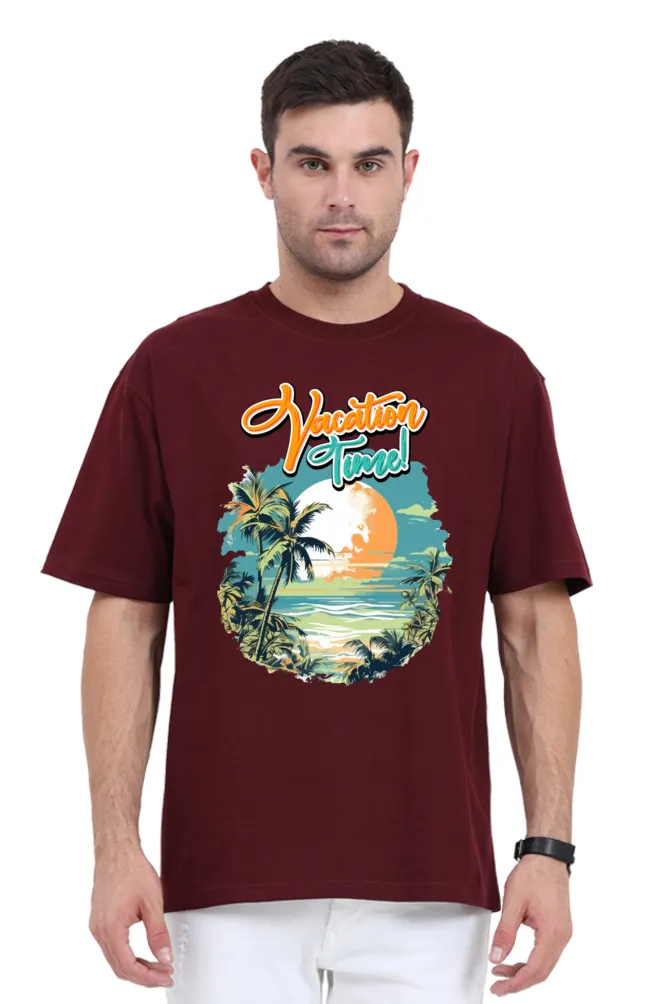 "Vacation Time!" Men’s Oversized Classic T-Shirt