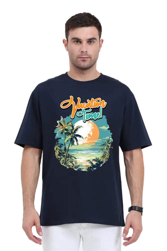 "Vacation Time!" Men’s Oversized Classic T-Shirt