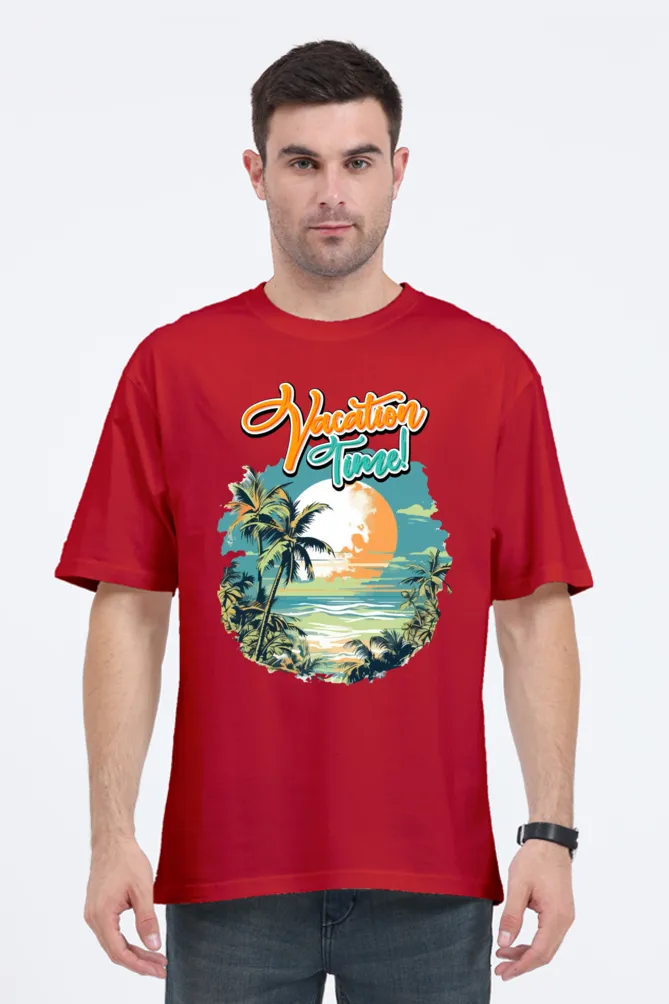 "Vacation Time!" Men’s Oversized Classic T-Shirt
