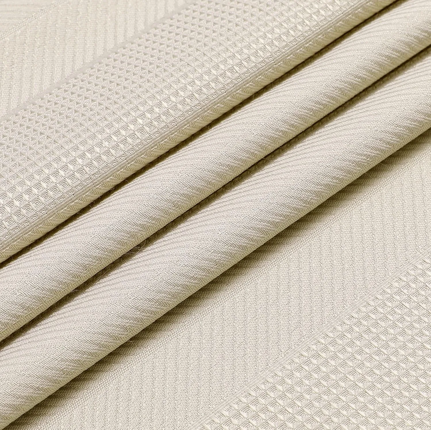 Randall Beige Rectangle Oblong Tablecloth Farmhouse 60" x84” 7 Feet Heavy Duty, Water Resistant Dust-Proof & Anti-Stain Table Cover for Kitchen Dinning Party Tabletop Decoration (6 Seats)