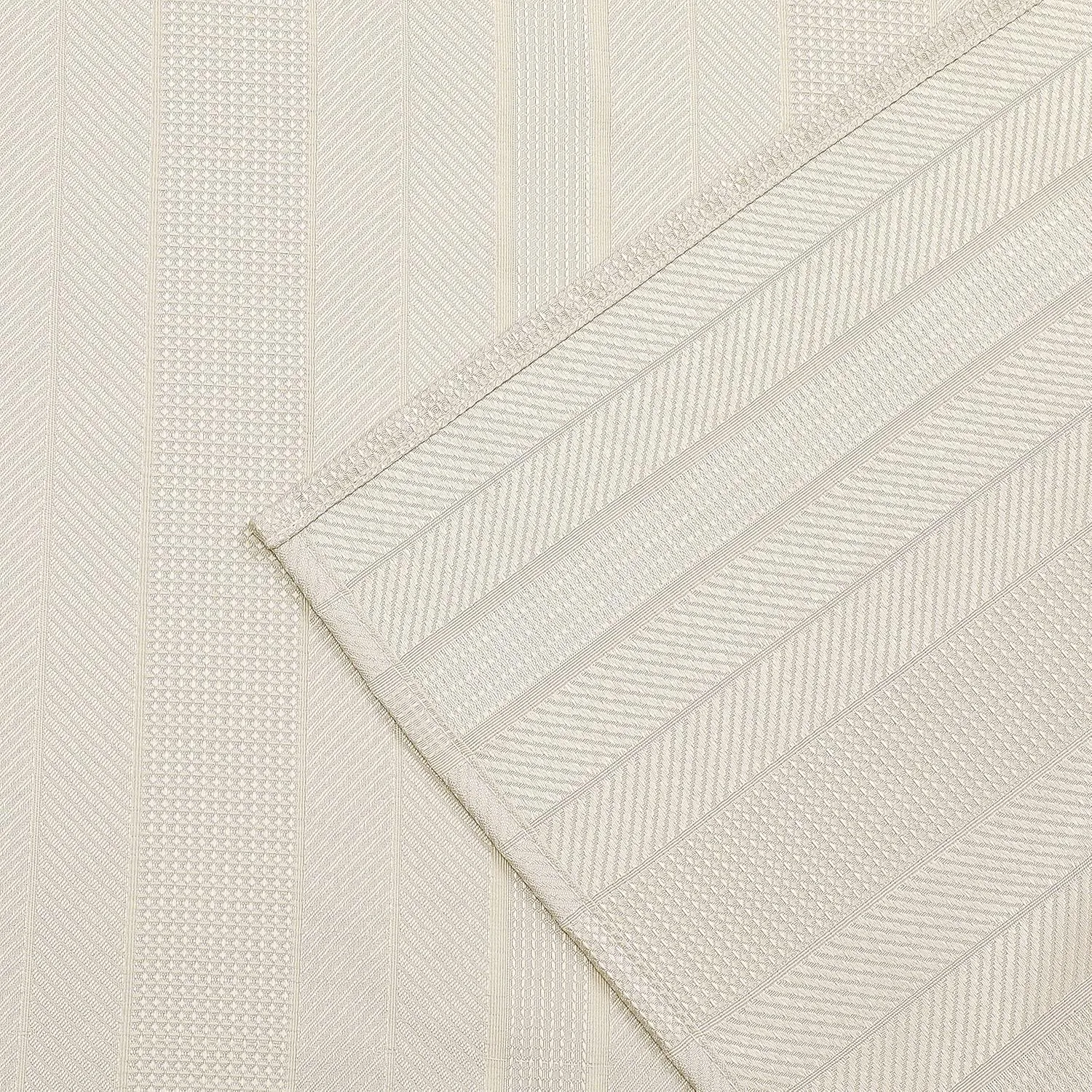 Randall Beige Rectangle Oblong Tablecloth Farmhouse 60" x84” 7 Feet Heavy Duty, Water Resistant Dust-Proof & Anti-Stain Table Cover for Kitchen Dinning Party Tabletop Decoration (6 Seats)