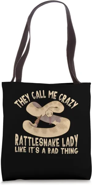 Rattlesnake Mom Snake Enclosure Reptile Lover Rattlesnake Tote Bag