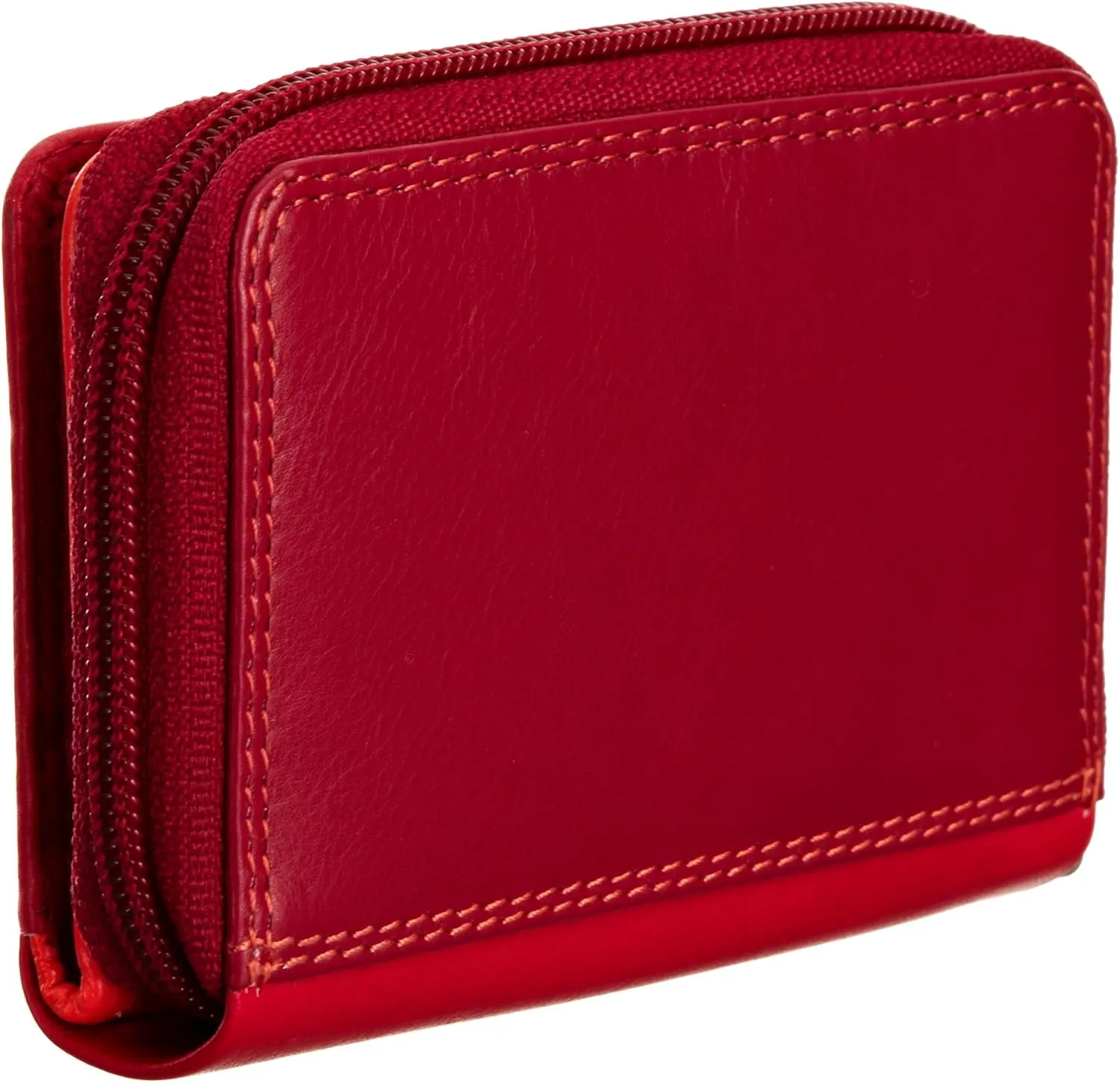 RB53 Multi Colored Red/Orange/Crimson Small Bifold Soft Leather Ladies Wallet & Purse