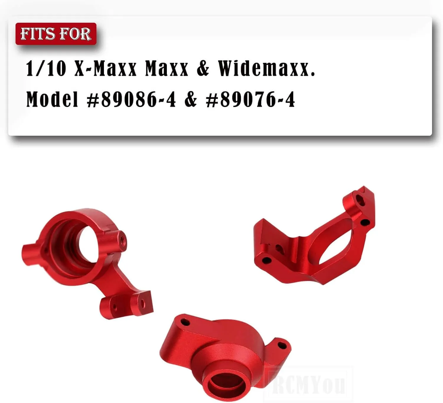 RC Caster Blocks C-hubs&Steering Blocks&Carriers Stub Axle Upgrade Parts for 1/10 Maxx WideMaxx,Aluminum RC Hops Up for Monster Truck Mode #89086-4,#89076-4,Replace #8932,8937,8952 Red