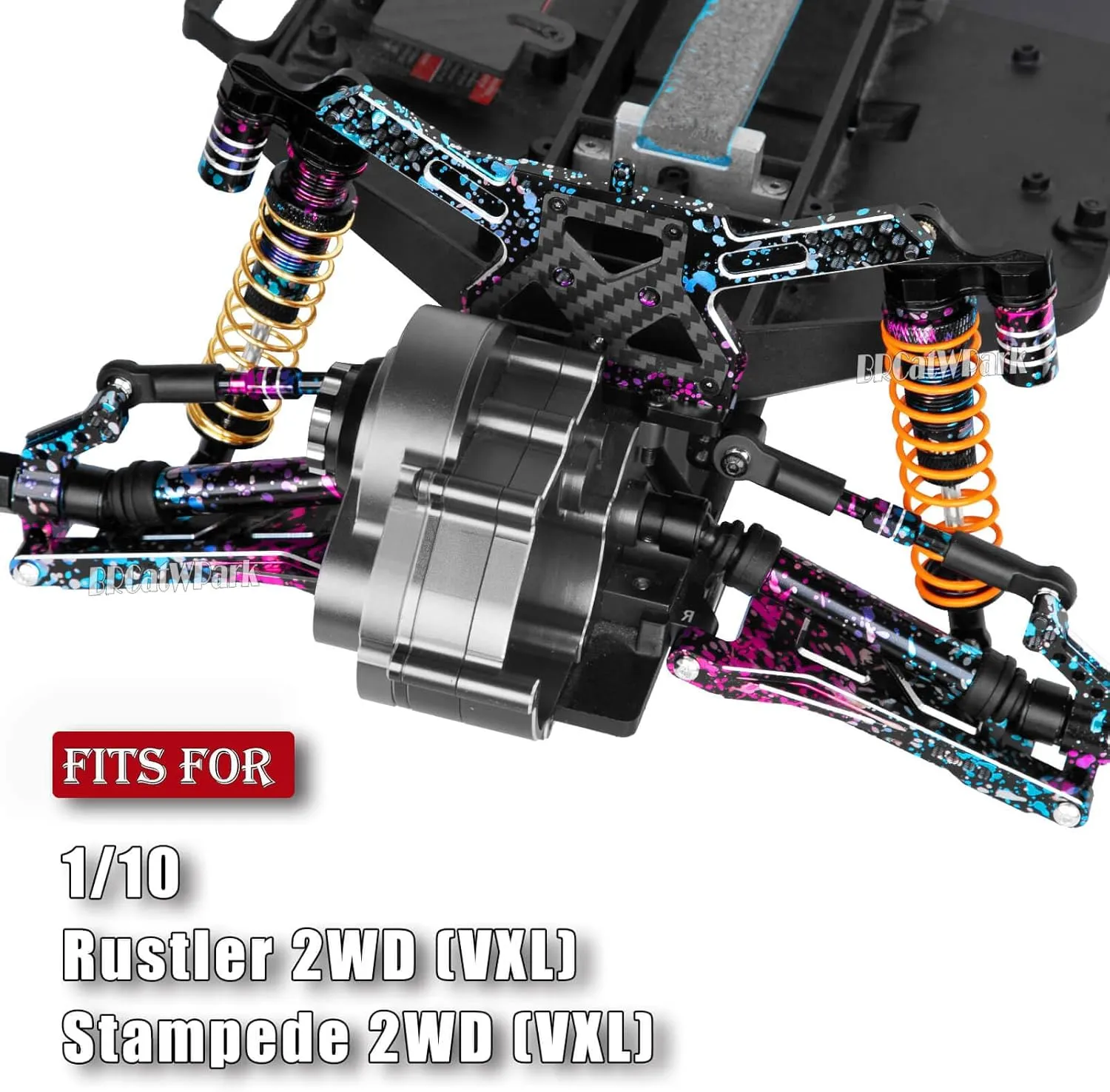 RC Upgrades Part for 1/10 Rustler Stampede (VXL) 2WD,A-Arm,Shock,Drive Shaft,Caster Block,Steering Blocks,Stub Axle Carriers,Steering Bellcranks,Links,Shock Tower,Front Bulkhead,Colour