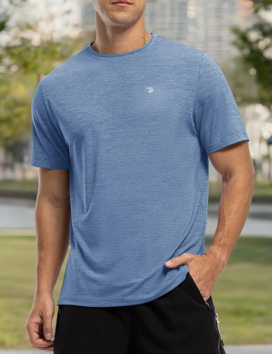 Rdruko Men's Dry Fit Workout Shirts Moisture Wicking Short Sleeve Athletic Running Gym Active T Shirts