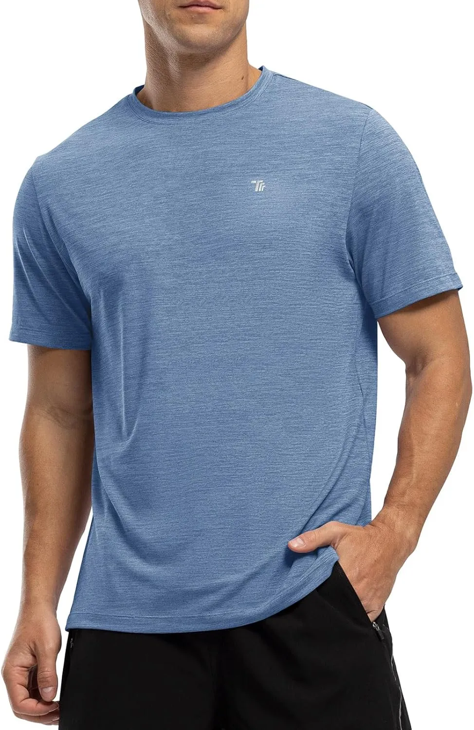 Rdruko Men's Dry Fit Workout Shirts Moisture Wicking Short Sleeve Athletic Running Gym Active T Shirts