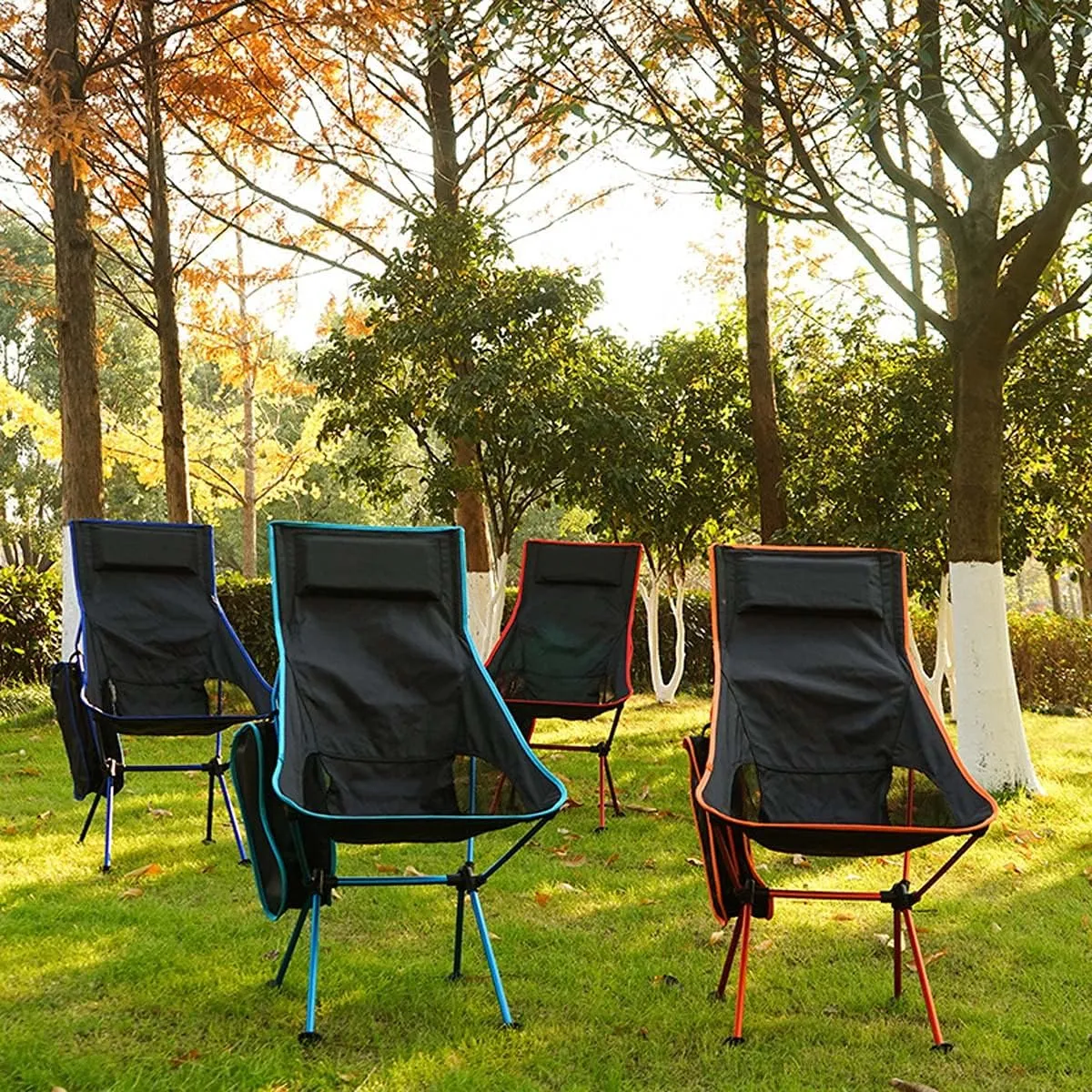 Recliner Chair,Compact Outdoor Chair, Portable Folding Outdoor 600D Oxford Cloth Camping Seat for Fishing Festival Picnic BBQ Beach Ultralight Chair,Orange