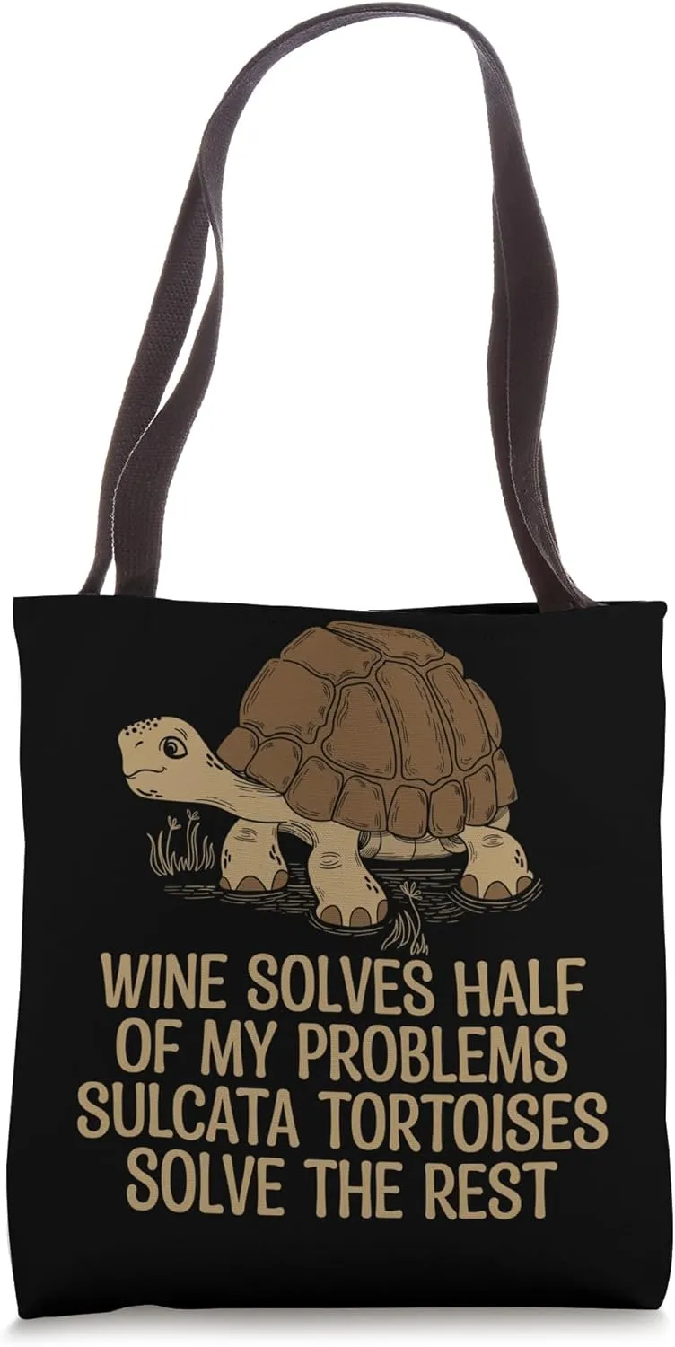 Reptile Lover African Spurred Tortoise Sulcata Tortoise Tote Bag