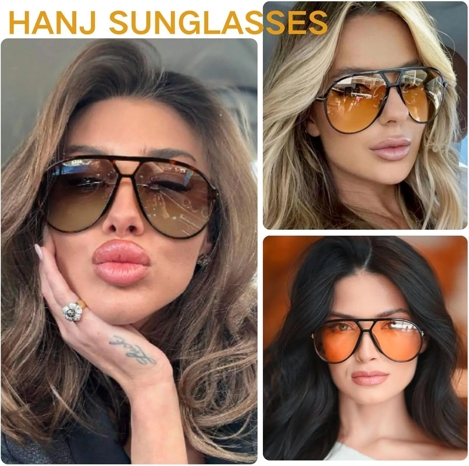 Retro Oversized Aviator Sunglasses Womens Mens Sun Glasses Trendy Classic Shades