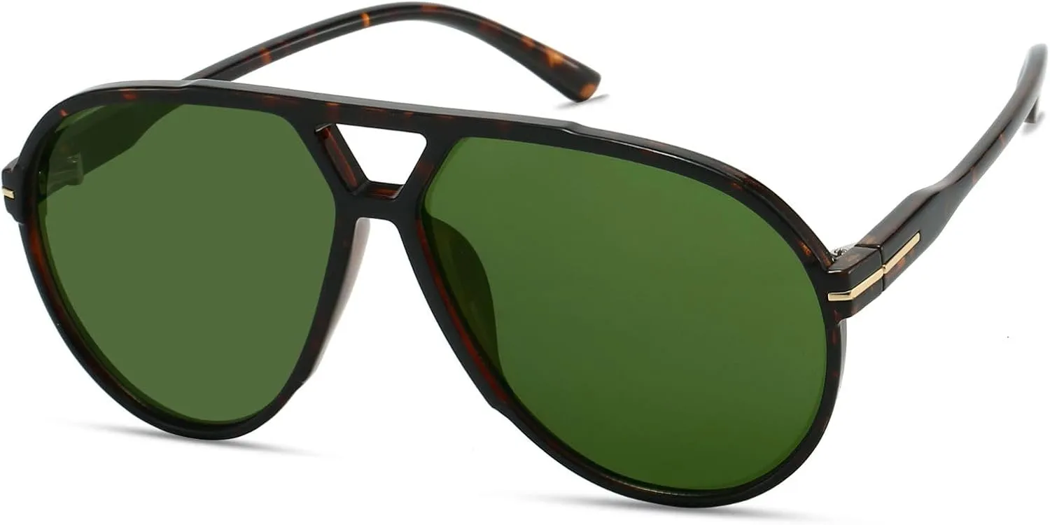 Retro Oversized Aviator Sunglasses Womens Mens Sun Glasses Trendy Classic Shades