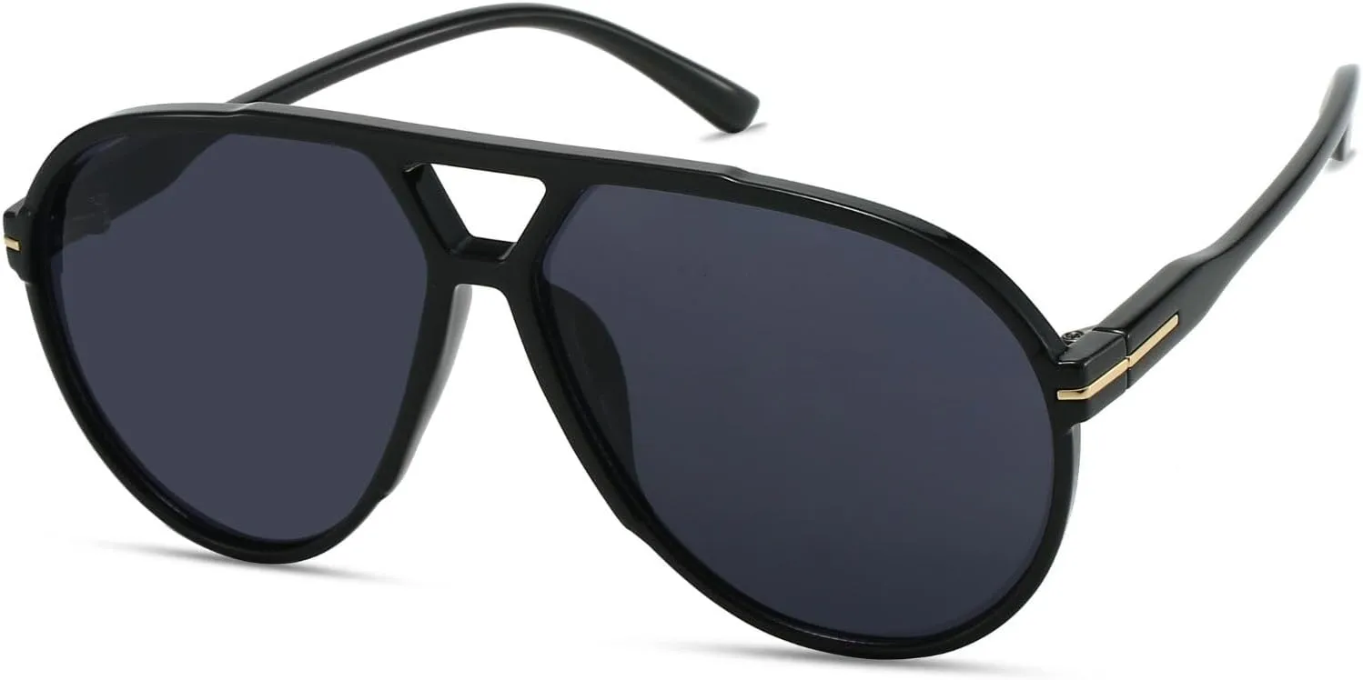 Retro Oversized Aviator Sunglasses Womens Mens Sun Glasses Trendy Classic Shades