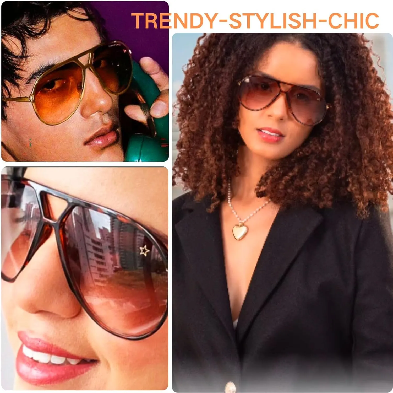 Retro Oversized Aviator Sunglasses Womens Mens Sun Glasses Trendy Classic Shades
