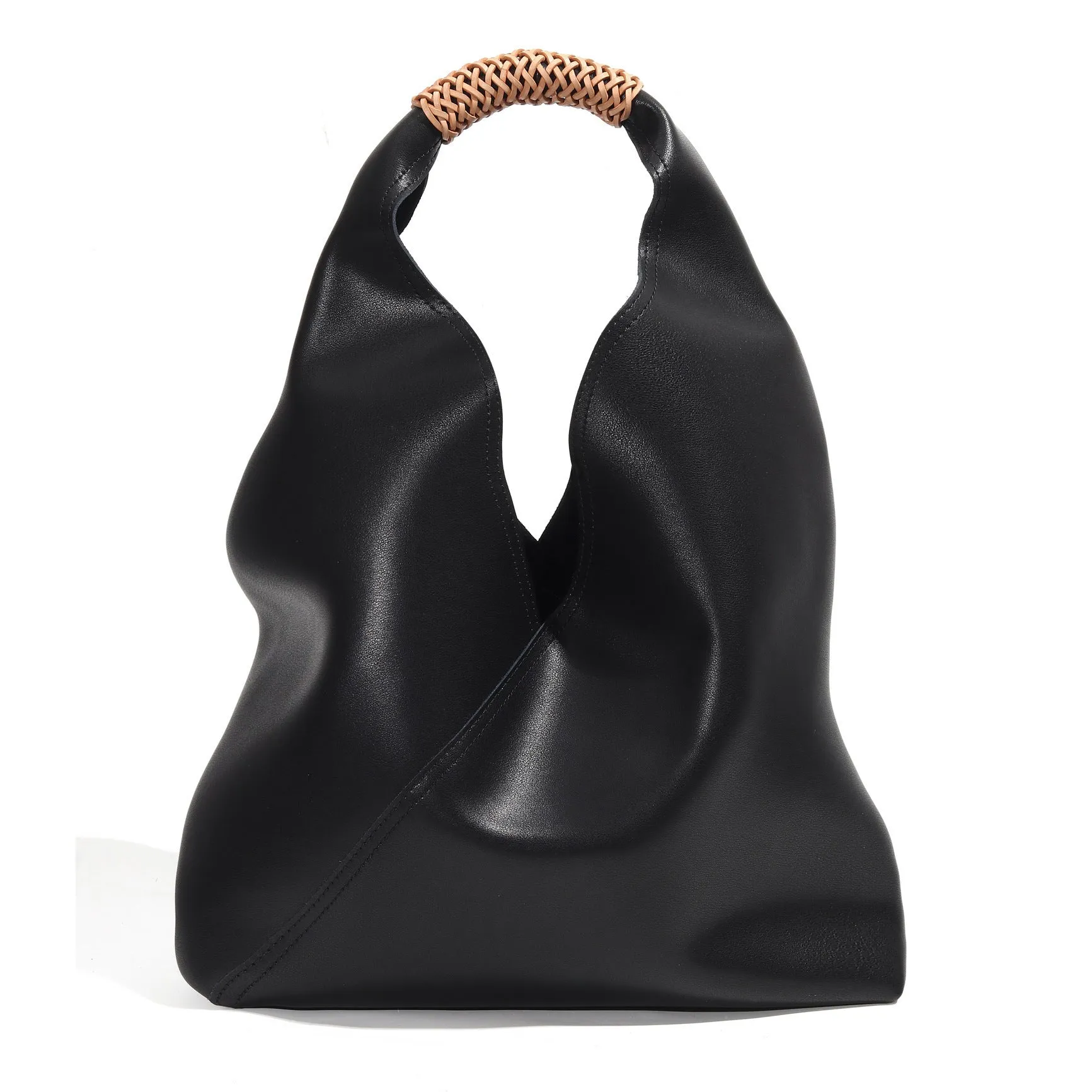 Retro Top Handle Genuine Leather Tote Bag