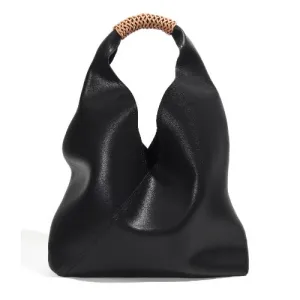 Retro Top Handle Genuine Leather Tote Bag