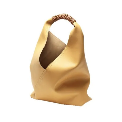 Retro Top Handle Genuine Leather Tote Bag