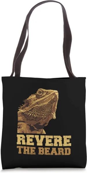 Revere The Beard Funny Bearded Dragon Owner Beardie Lover Tote Bag