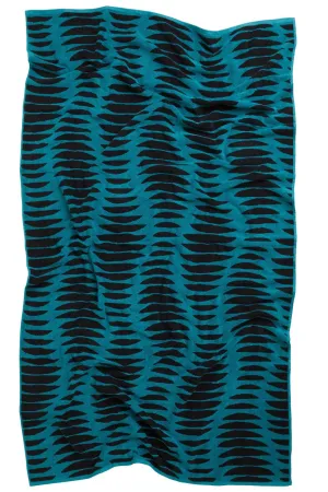 Ribbed Beach Towel - Lapis/Black